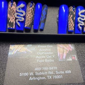 Blue Snake XXL press on set